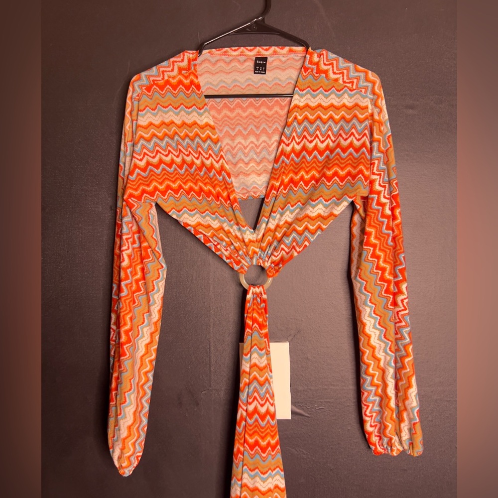 Orange colorful cutout Dress